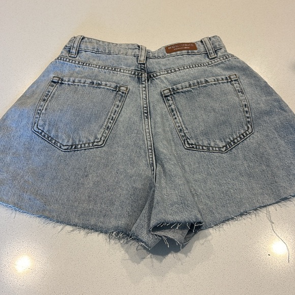Nocturne High Rise Studded Denim Shorts w/ undone hem Size S/M - Picture 5 of 5